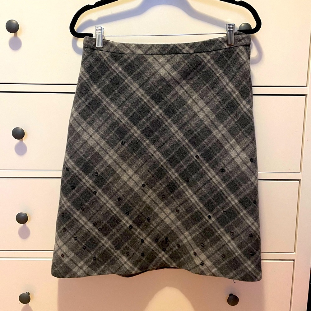 J Crew wool plaid skirt 12